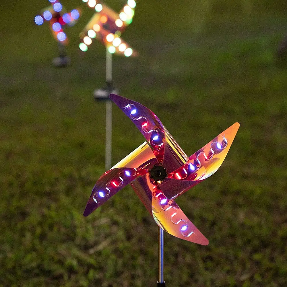 32 LED Outdoor Solar Ground Light Garden Lawn Waterproof Windmill Lamp Solar Lights Outdoor
