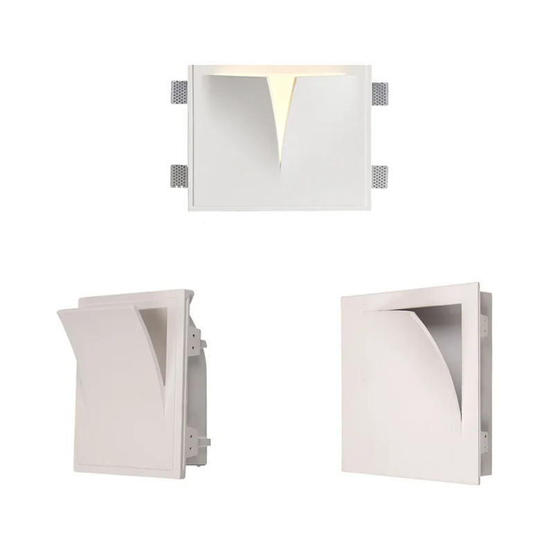 Professional Design Commercial Lighting Dimmable 9W E14 Frameless Double Open Led Gypsum Lamp