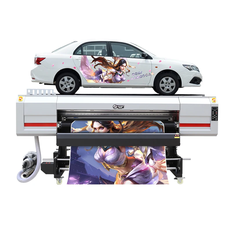 New Type The LETOP 6FT  Dual pcs  I3200-U1 Printhead  1.8m Large Format Hybrid UV Flatbed Printer