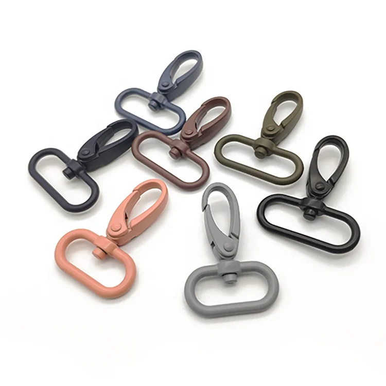 Золотая металлическая пряжка из сплава на заказ, фурнитура для сумок, шнурок, d-образное кольцо, собачий поводок, ошейник, пружинный поворотный крючок, застежка для сумок, кошельков