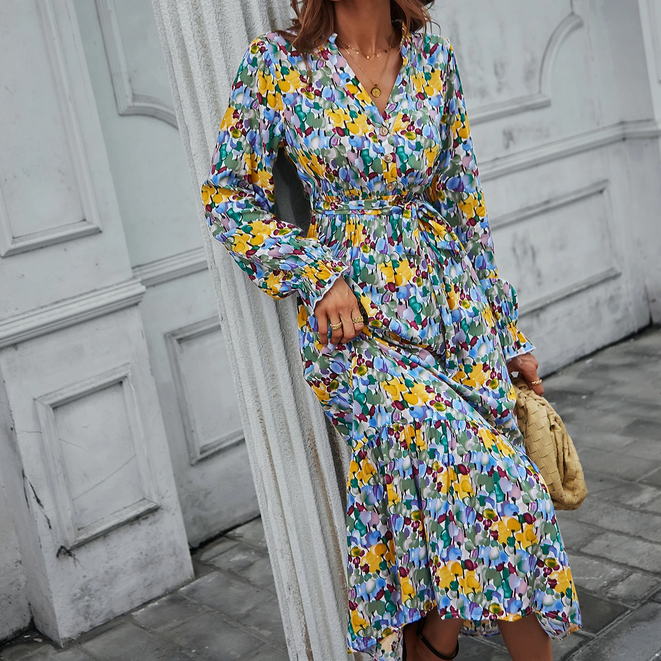 PRETTY STEPS 2022 Own Design New Arrival Spring Floral Print Casual Dress Lady Holiday Style Dresses
