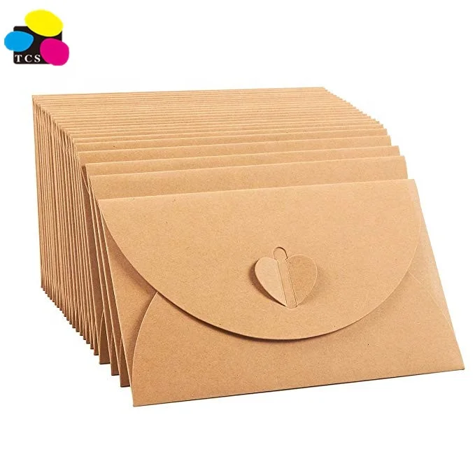 500pcs vintage Kraft paper for invitations gift wedding decoration stationery paper school mini envelope