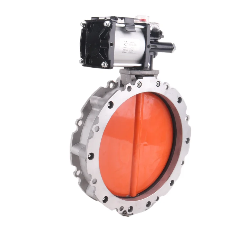 V1fs Cement V2fs Dust including Actuators Pneumatic Powder Butterfly Valve for cement powder made in china HGZK