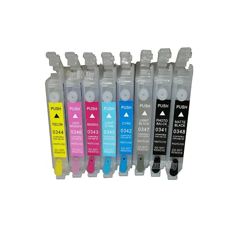 T034 refillable empty ink cartridge for Epson Stylus Photo 2100/2200 printer  ink cartridge wholesale recycle ink cartridge