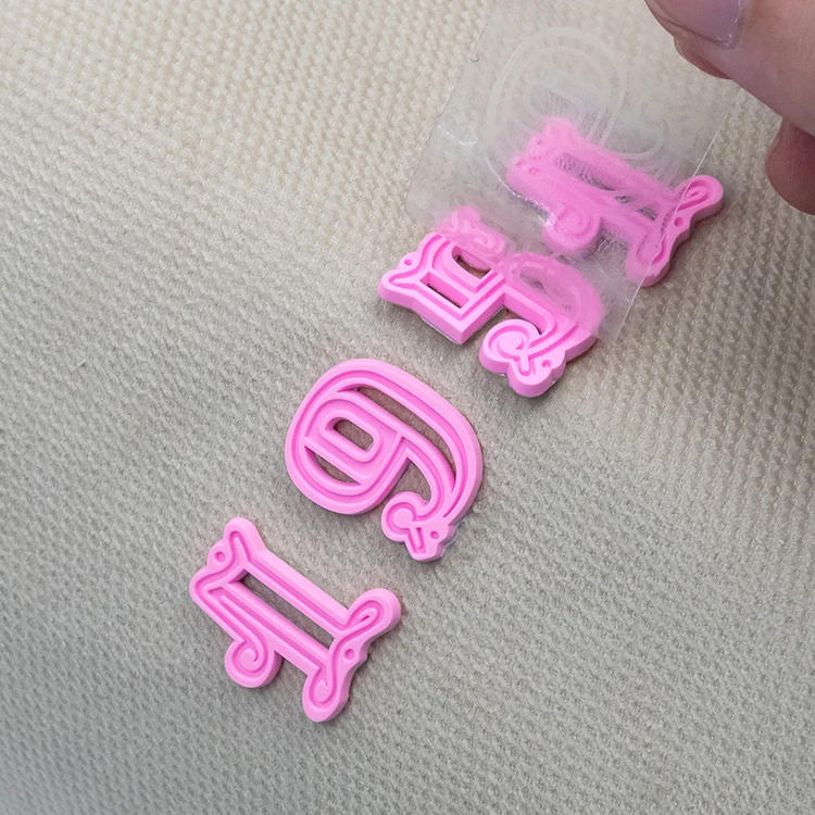 Custom Clothing Labels Patches Sticker printing Iron On Custom Heat Transfers label 3d silicone heat transfer logo For Clothes