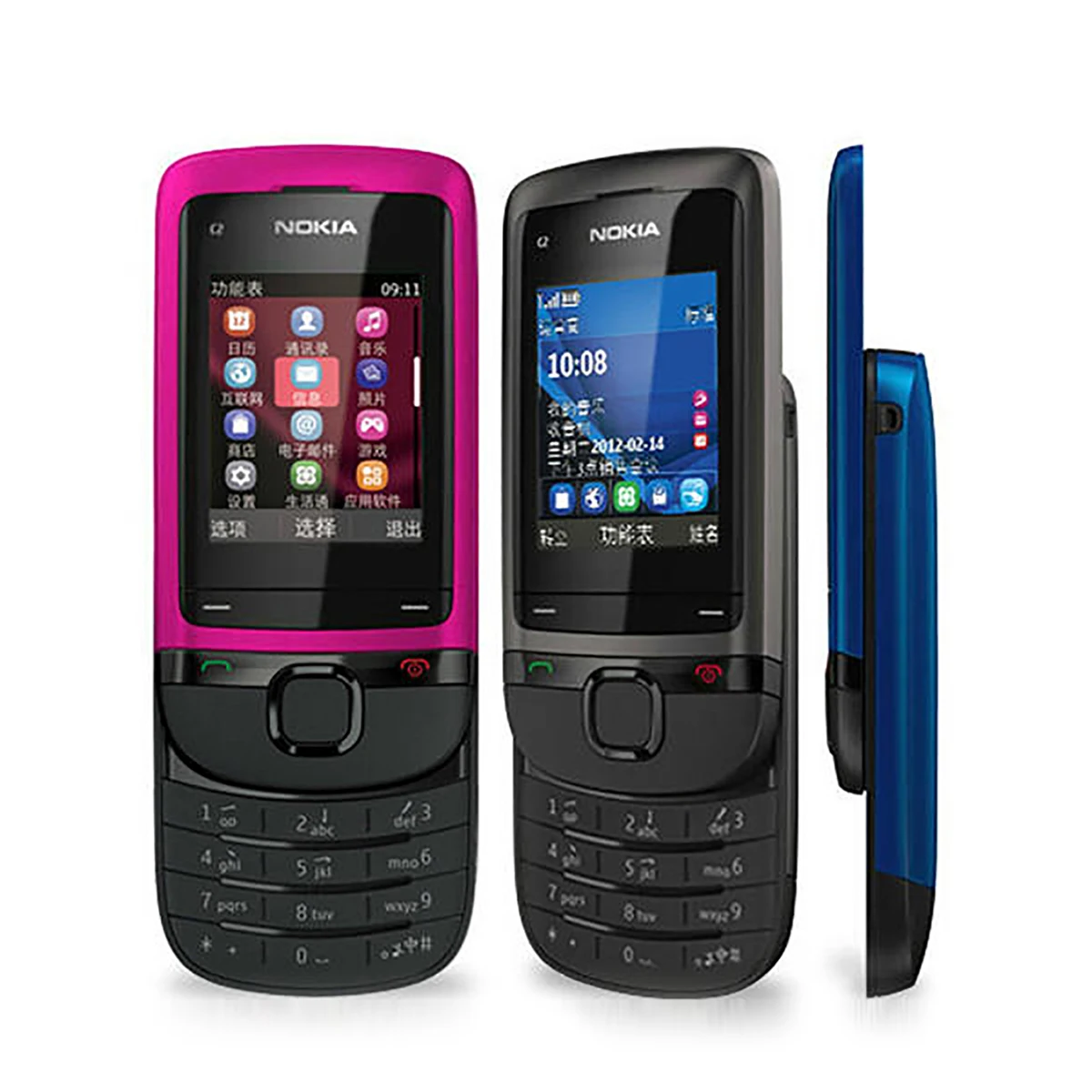 Разблокированный оригинальный Восстановленный Мобильный телефон Nokia C2-05 с английской, русской, арабской, ивритом