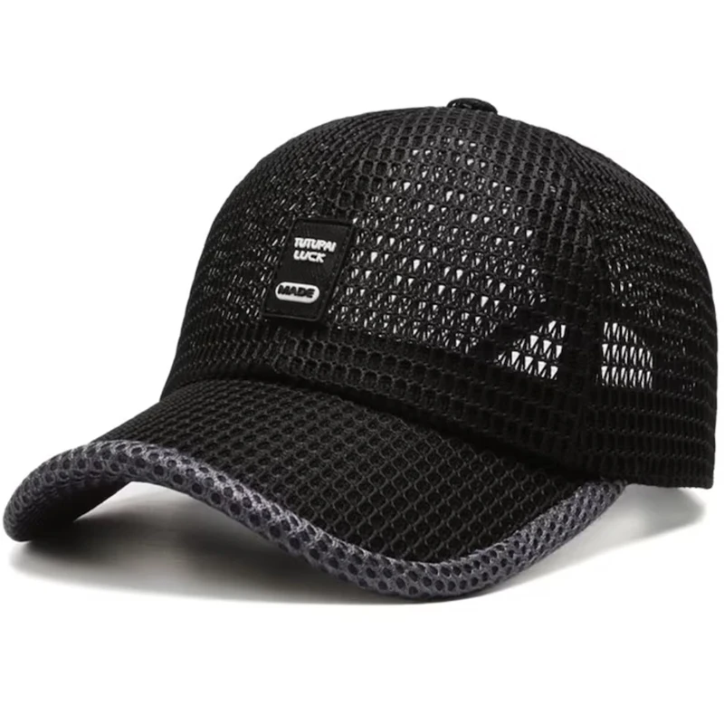 Летняя сетчатая бейсболка для мужчин Регулируемая дышащая Кепка женская мужская шапка быстросохнущая Повседневная Дальнобойщика