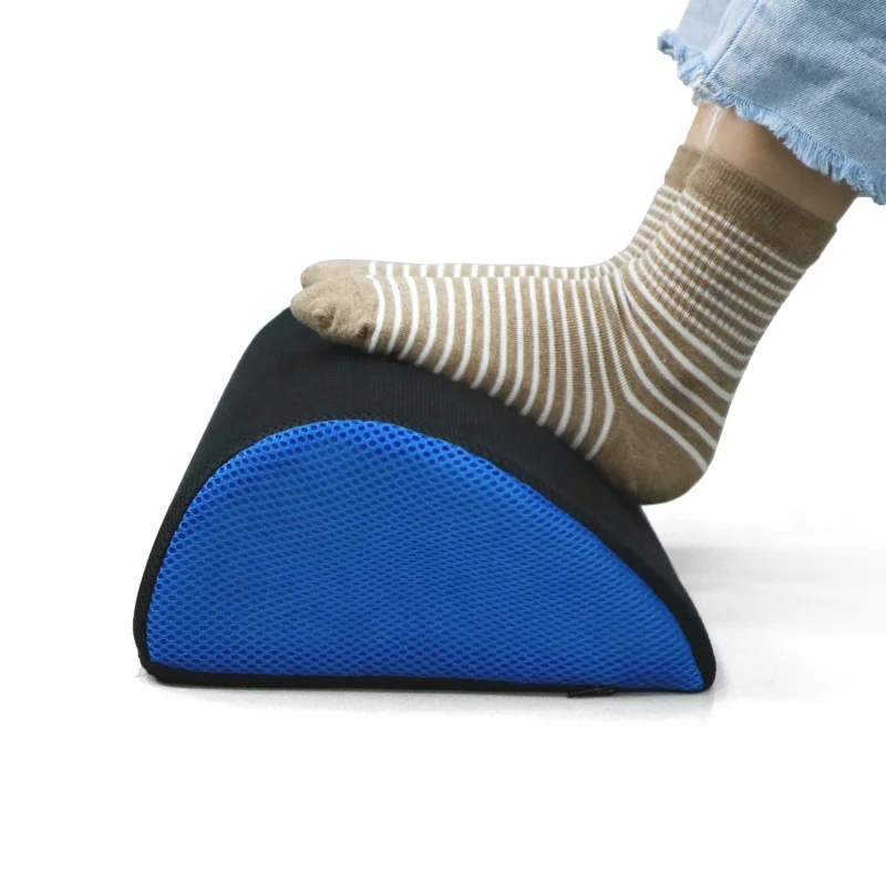 
Orthopedic Teardrop Curve Non-Slip Bottom memory foam under desk foot rest cushion for Home Office Desk Airplane Travel 