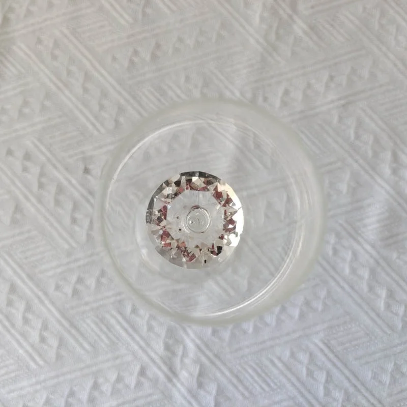 Custom Vintage bright 3D diamond glass cup bar wine Glassware champagne flute with Diamond inside for wedding Party Home