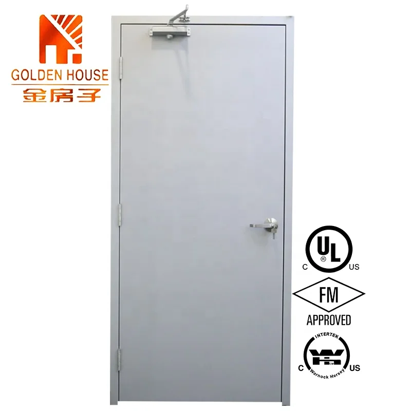 USA standard 90 minute fireproof low price UL listed approve hollow metal fire door