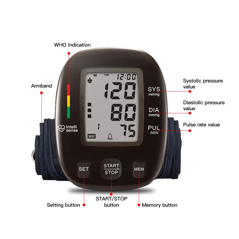 BSX manufacturer Intelligent pressure Digital Blood Pressure Monitor with CE certificate automatic sphygmomanometer