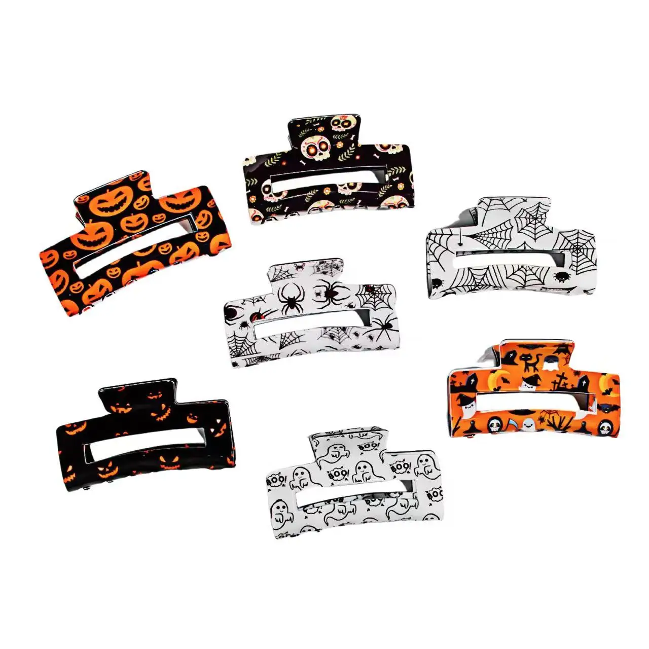 Spider Web Ghost Pumpkin Grimace Grab New Halloween Fun Fun Hair Clip