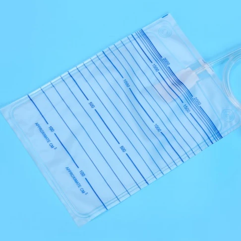 Manufacturer adult baby collection leg drainage disposable urinal collector urine bag with T or cross valve