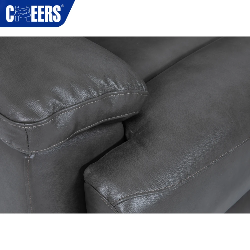MANWAH CHEERS L Shaped Corner Reclining Oversized Sectional Modular Couch Leather Sofa Set Living Room Furniture Sofas