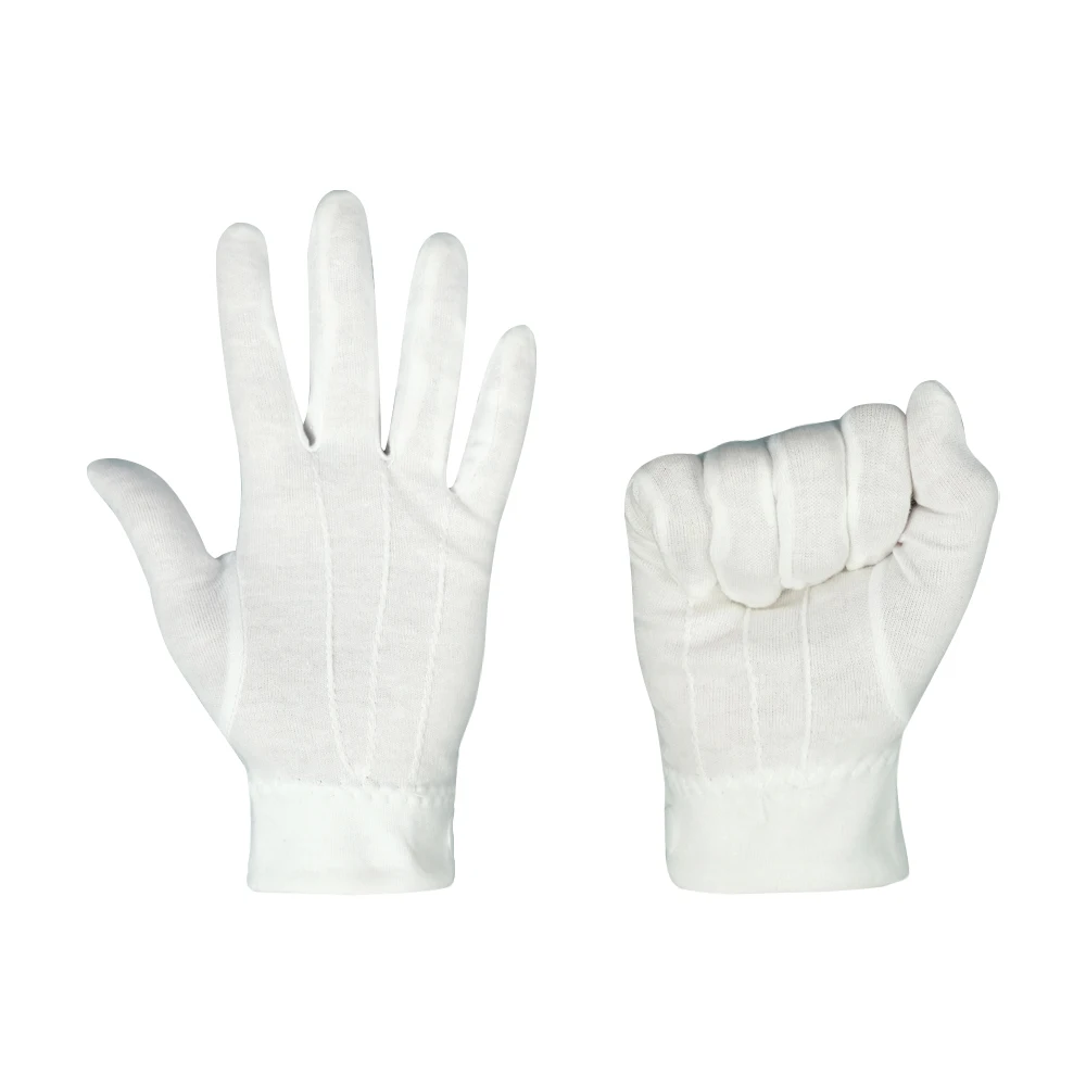 Wholesale Anti-Slip Nylon Gloves Custom White Cotton Gloves for Ceremonial and Waiter Use Masonic Design