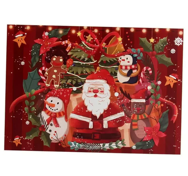 Christmas Gift 1000 Pieces DIY Family Play Cardboard Frame jigsaw puzzle Merry Christmas Puzzle for Kids and Adult