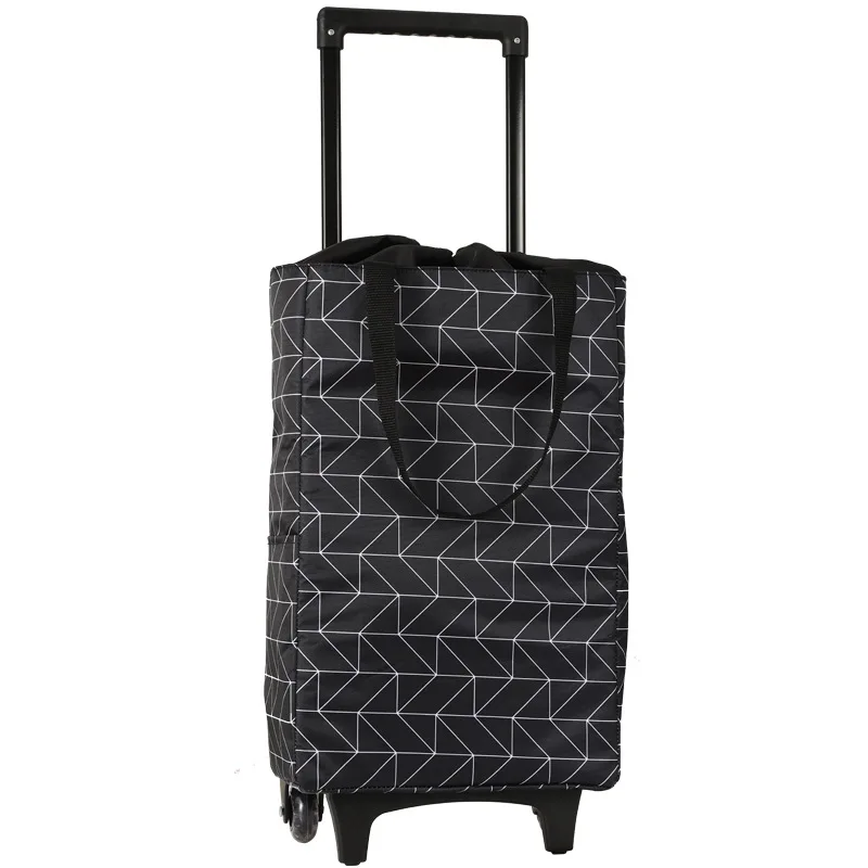 High Quality Customized Portable Folding Trolleys Carts Supermarket Shopping Carts Steel  Frame Wheels Direct Factory