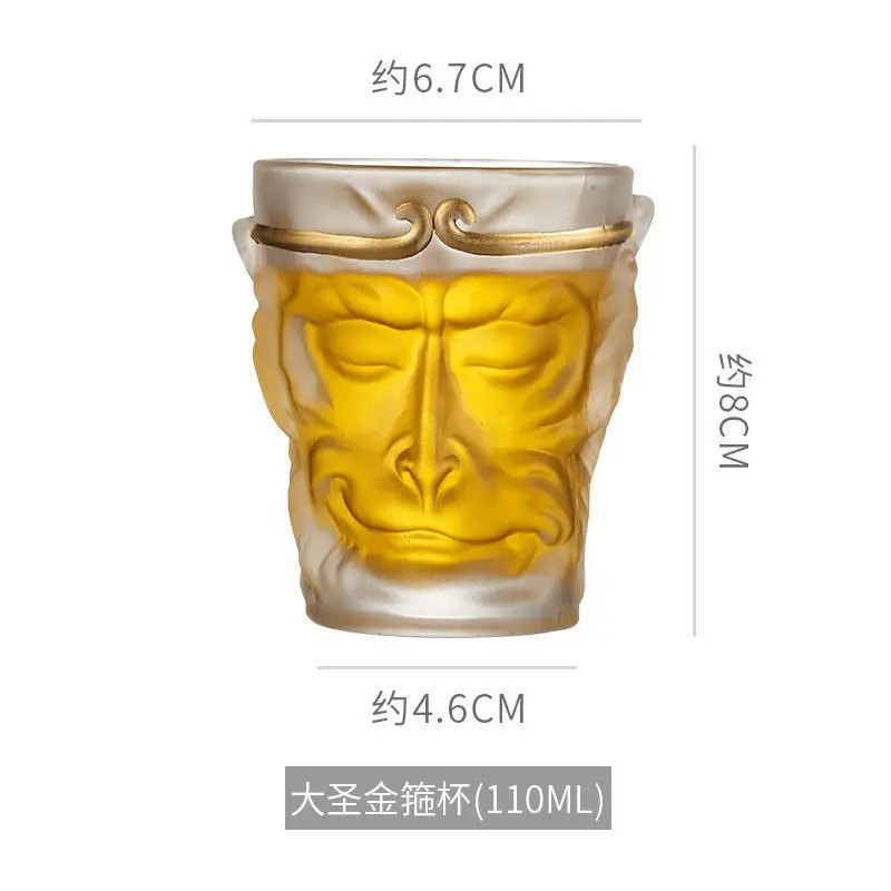 Monkey King Tea Delicate Glass Water Cup Great Sage Master goku wukong shot glasses for whiskey