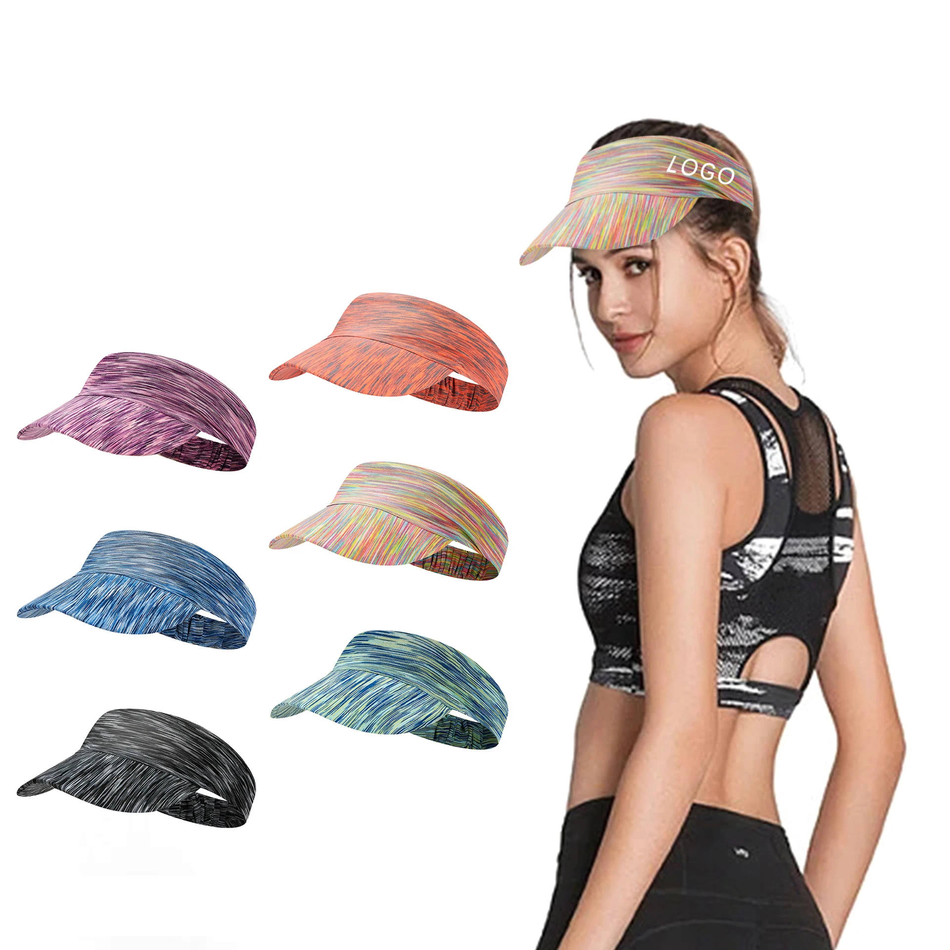 Unisex outdoor colorful breathable uv protect headband baseball cap sports cap hat