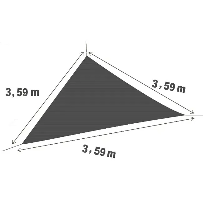custom made  Durable High Quality Polyester Triangle Sand Sun Shade Sail