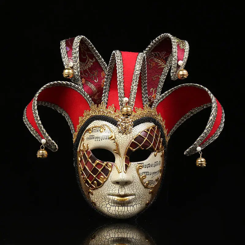 Baige Halloween Woman Ghost Festival Fashion Venetian Clown Party Mask for Women Masquerade Mardi Gras Party Accessory
