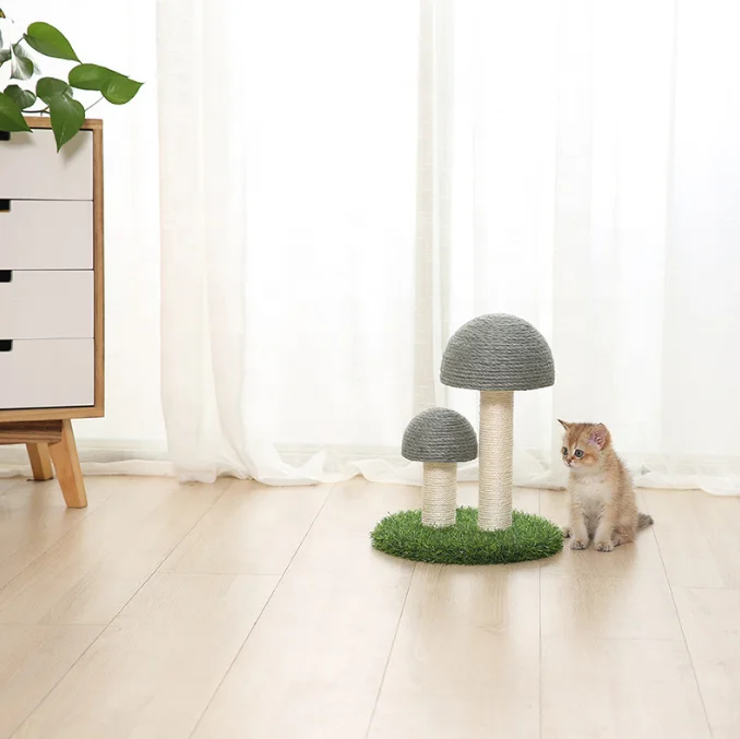 Wholesale New Cat Trees & Scratcher High Quality Natural Sisal Mushroom Cat Scratching Post Cat Scratch Post Tree and Tower