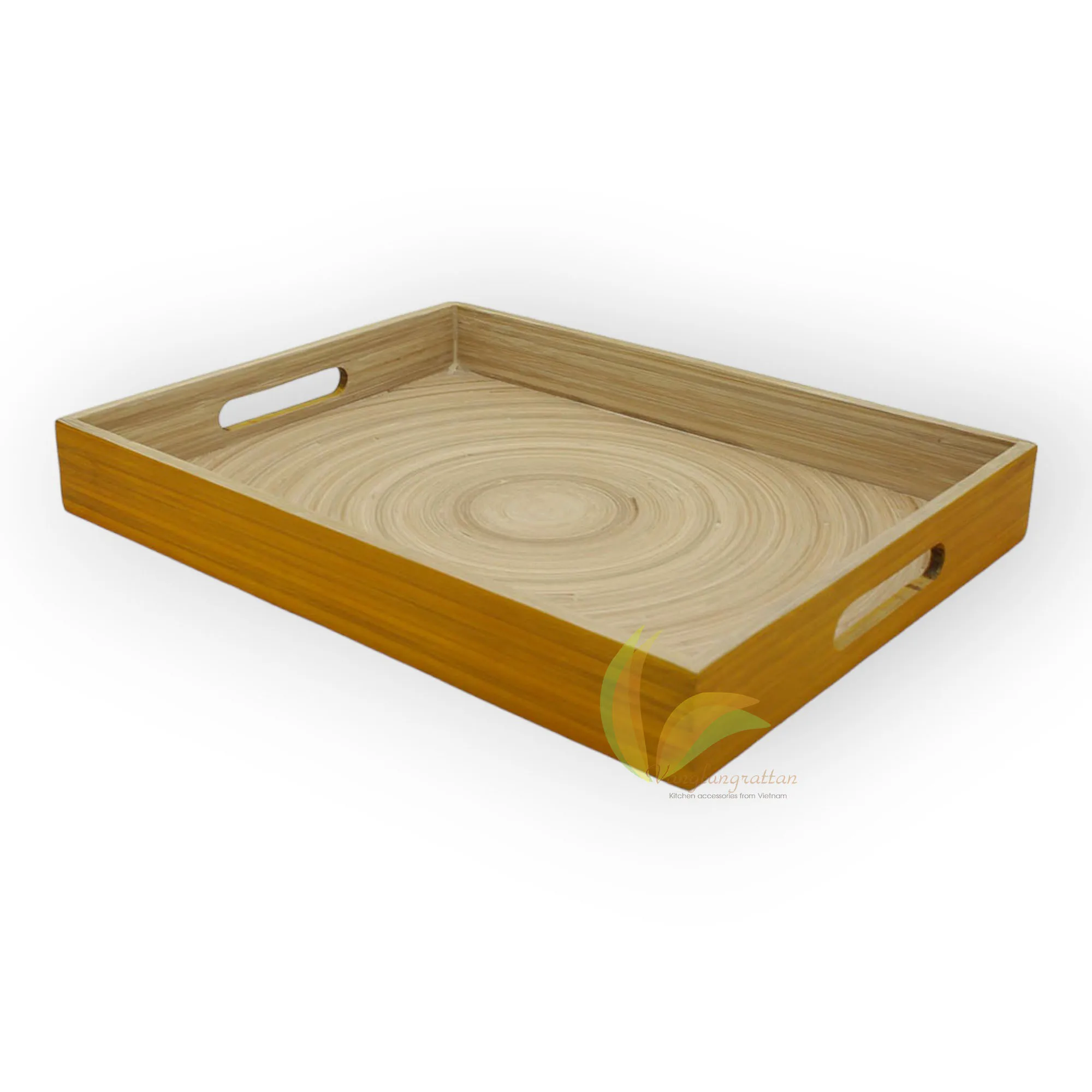 Vietnam  High Quality Woven Straw Rattan Tray Rattan Food Serving Tray With Reasonable Price