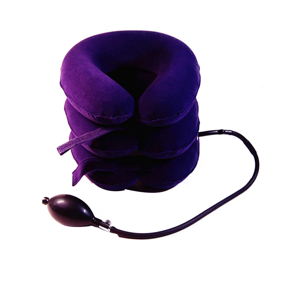Multi-Color Manual Fast Inflation Velvet Cervical Traction Device Class I Instrument for Pain Relief Enhances Cervical Health