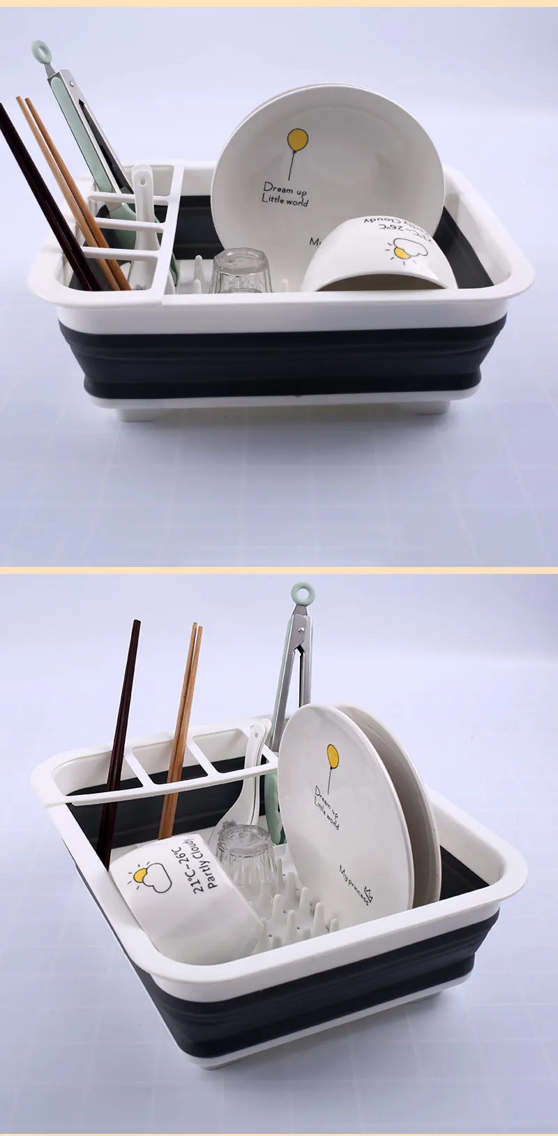 Wholesale kitchen accessories Dish Rack Drainer Adjustable kitchen tools gadgets Storage Holder Dish Rack