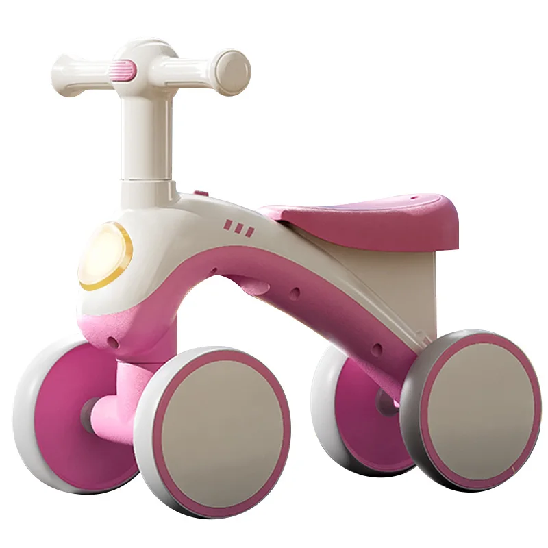 Hot Sale 1-6 Years Infant 4 Wheels Bicycle Learn To Walk Children Balance Bike For Kids Toddler Baby Tricycle Swing Car