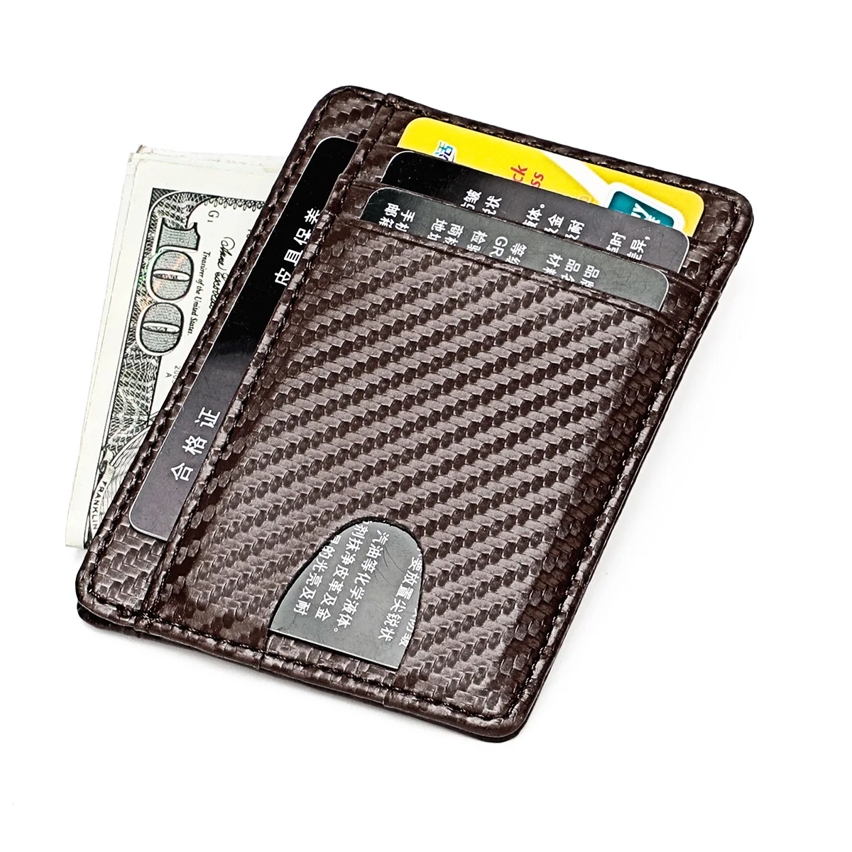 minimalist wallets slim men wallet card carbon fiber wallet wholesale