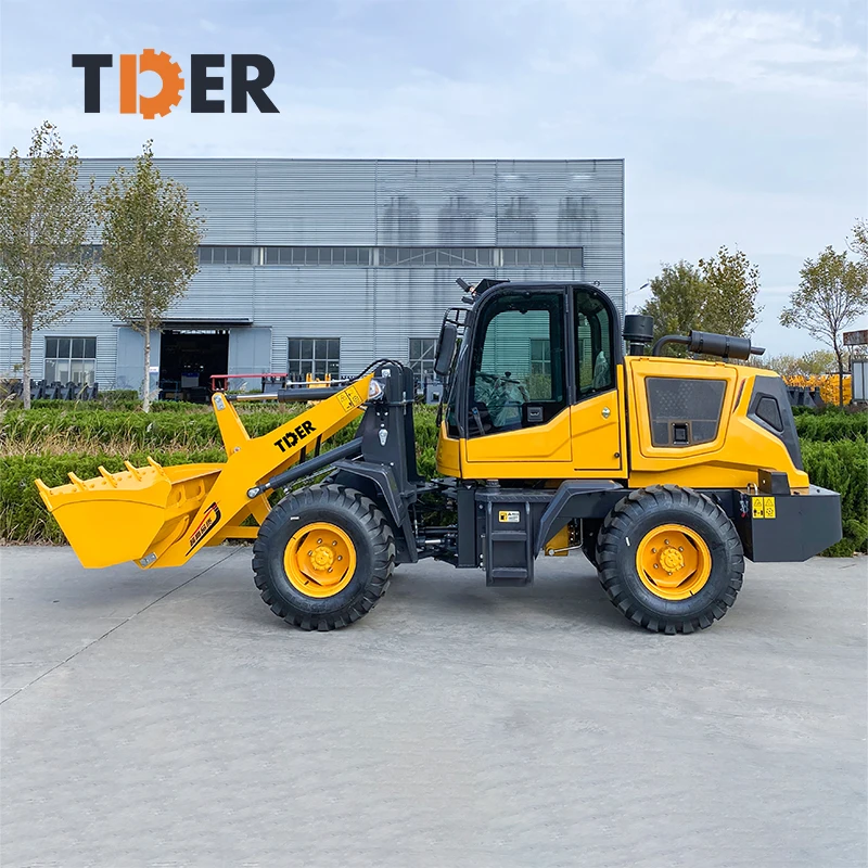 TDER Mini 1000 kg 1 ton wheel loader small compact cab wheeled loader