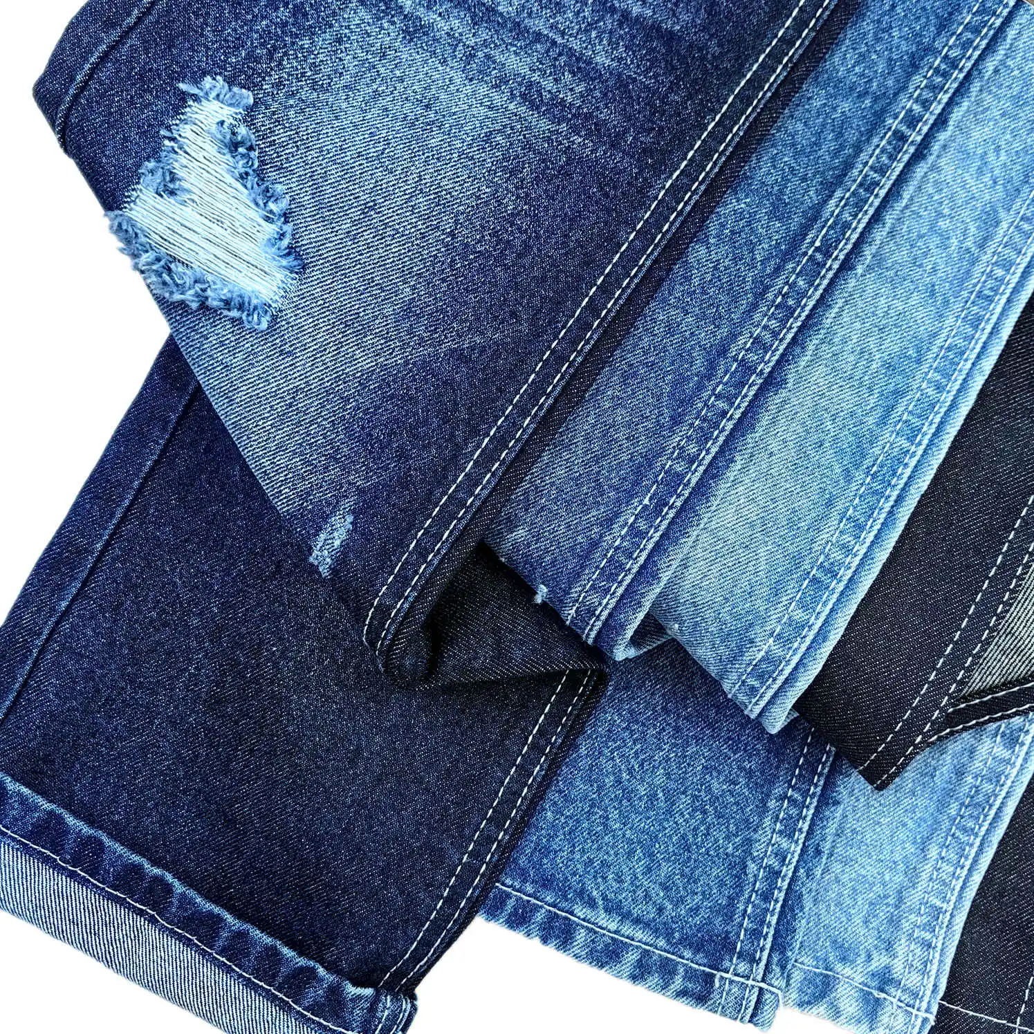 Изготовленный на заказ оптовая продажа не растягивающая Толстая 100% хлопковая саржевая джинсовая ткань от производителя