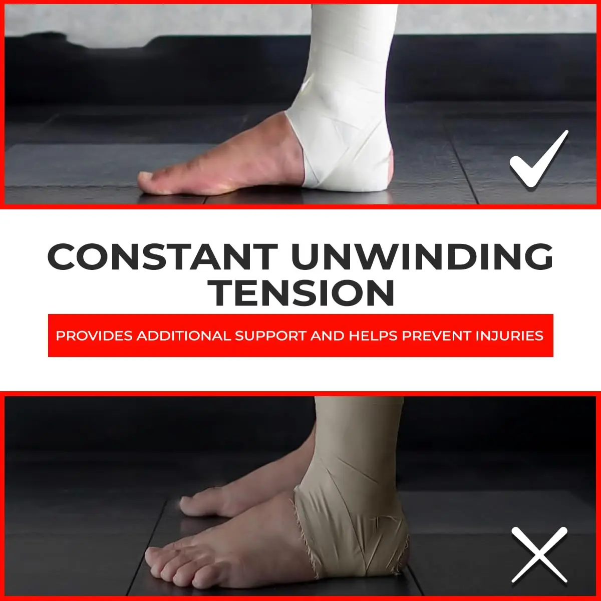 White Athletic Sports Tape, Very Strong Adhesive and Hypoallergenic Breathable Cotton Sports Tape for Bats, Tennis and Boxing