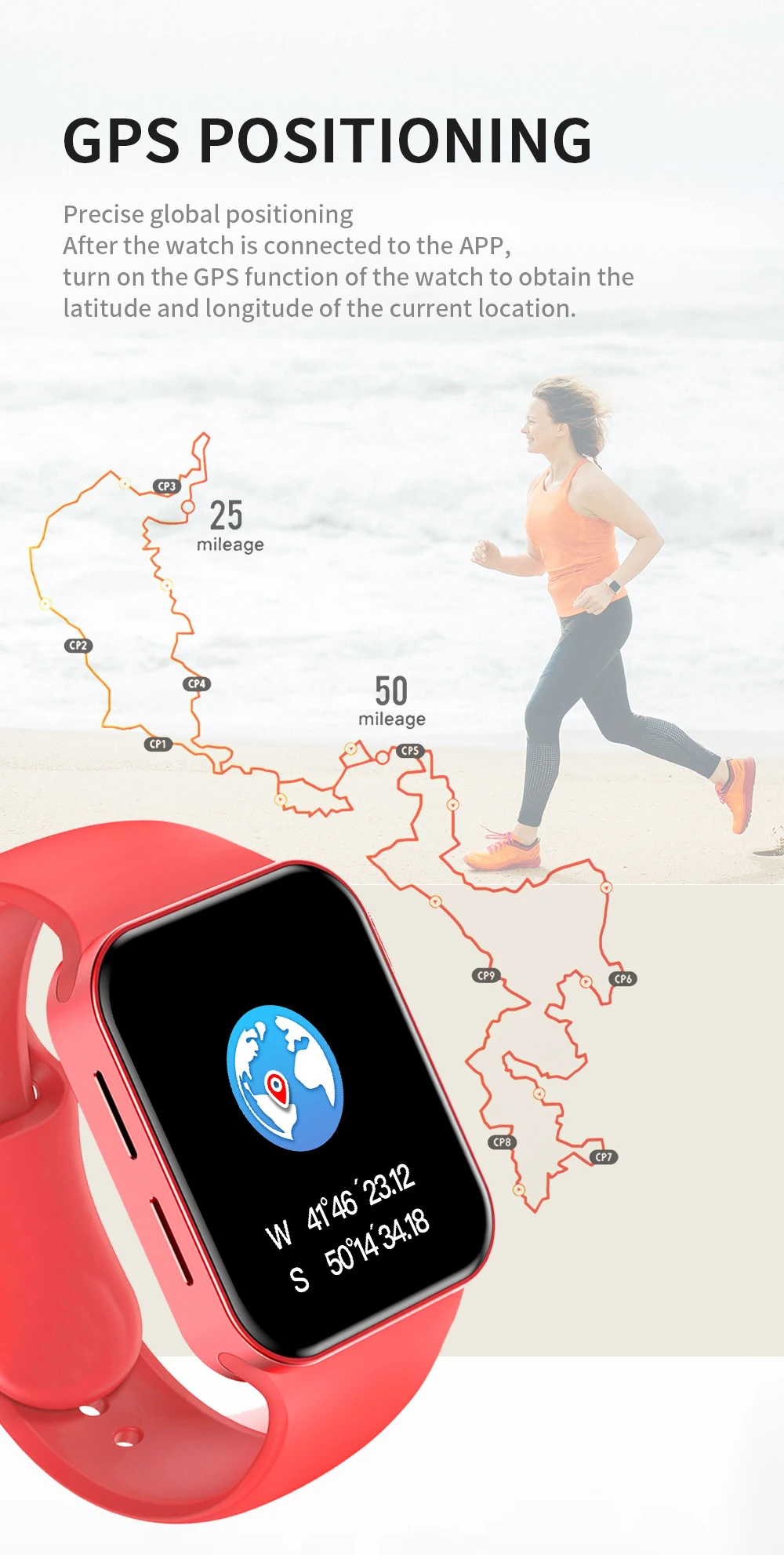 Смарт-часы Ecword d7 pro gps микрофон пульсометр без