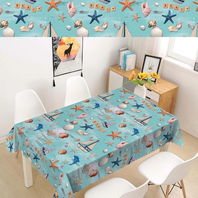 Wholesale Christmas Printed Waterproof Oilproof Polyester TableCloth pvc printed tablecloth