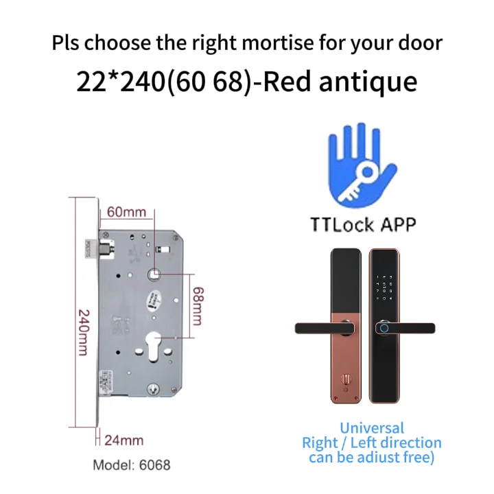 Hot Selling Outdoor Fingerprint Card Digital Wooden Door Lock Ttlock Smart Wifi Door Lock For Hotel