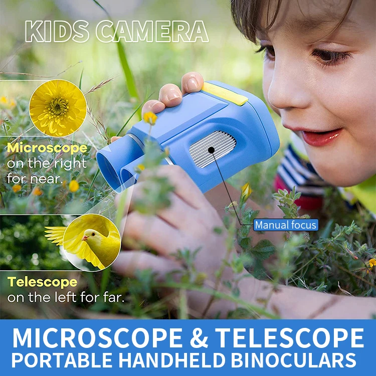 New Kids Binoculars Camera Digital Video Telescope Kids Discovery Camera