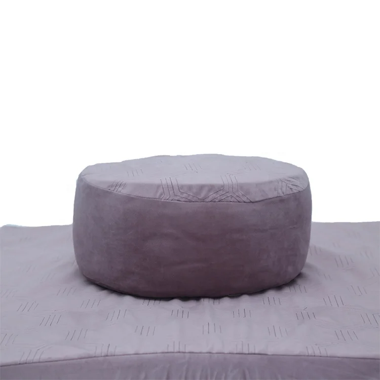 High quality meditation cushion zafu with natural yoga mat combination