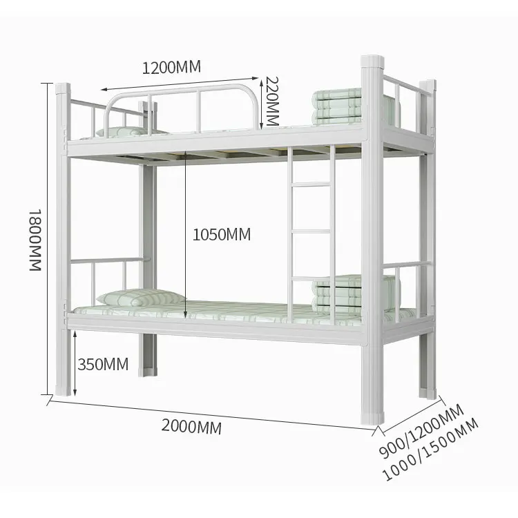 Sell high-quality good price modern style thickened  steel bunk bed Double layer iron frame bed