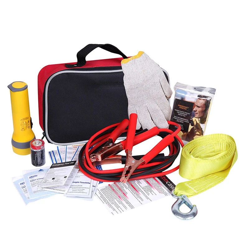 47 Piece Multifunctional Car Safety Kits Roadside Assistance Emergency Kit Waterproof Survival First Aid Safety Kit