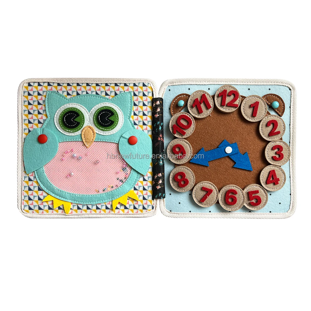 Montessori Toys Kids Multi Activities Felt Busy Board Book Children Early Education Toddler Sensory fabric busy book For Kid