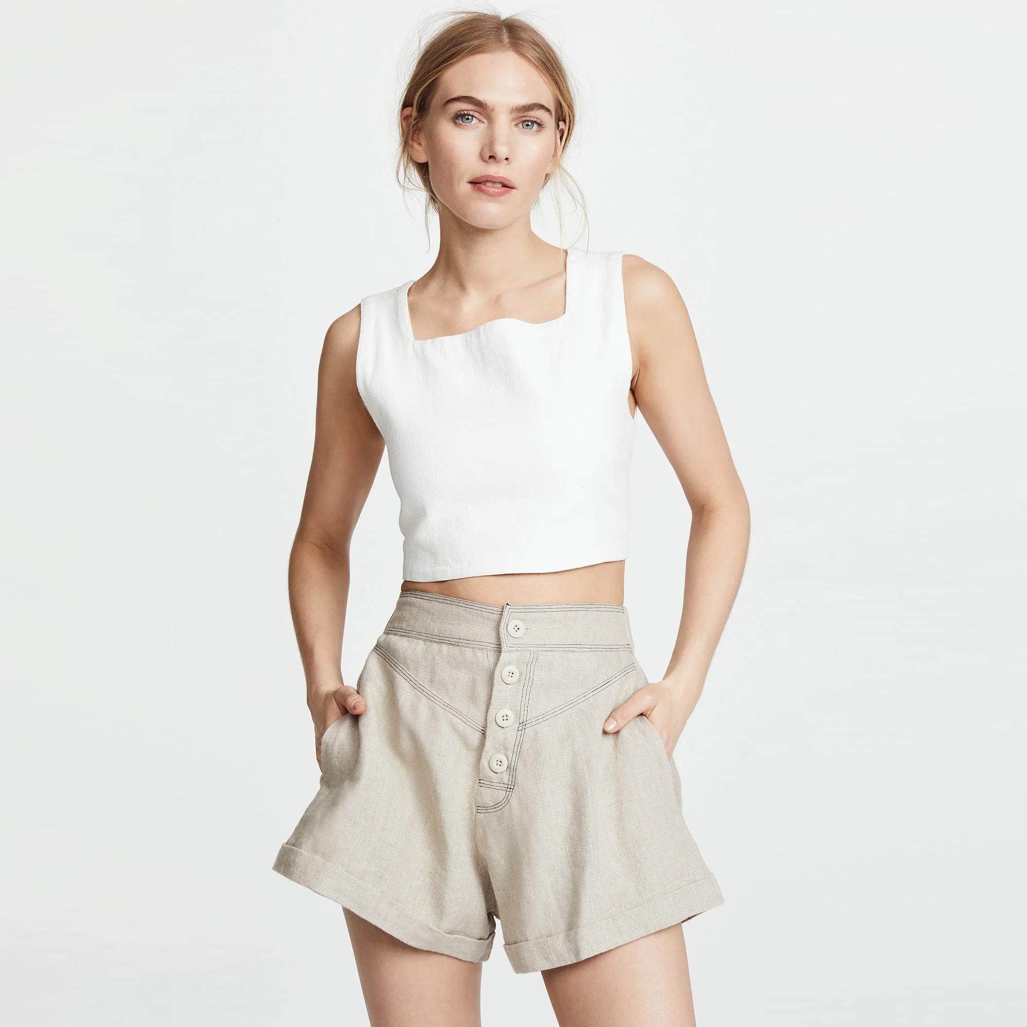 Новейшие блузки без рукавов и рубашки для женщин по низкой цене