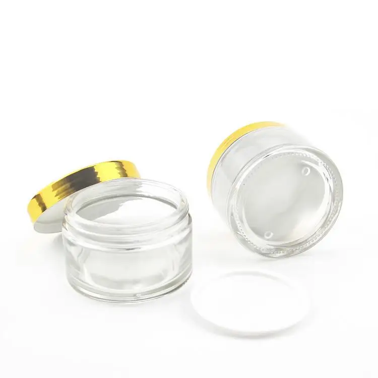 Factory Direct Sale 200ml clear Cream Skin Care Products round Frosted Glass Jar GJ59J