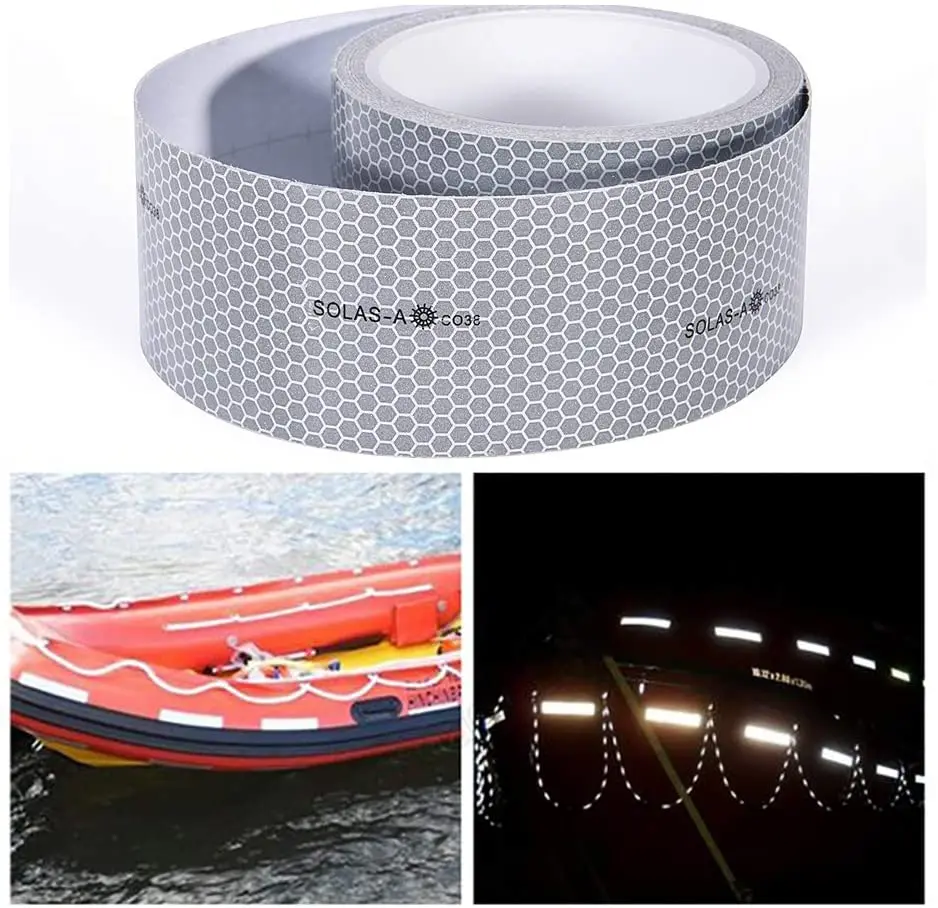 Glass Bead  Self Adhesive Marine SOLAS Approved Reflective Tape for Life Boat
