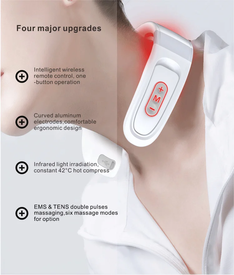 2021 Powerful Manual Head Wireless Health Heated Neck Shoulder Manual Neck Soft Shoulder Neck Massage Instrument Eck And Back