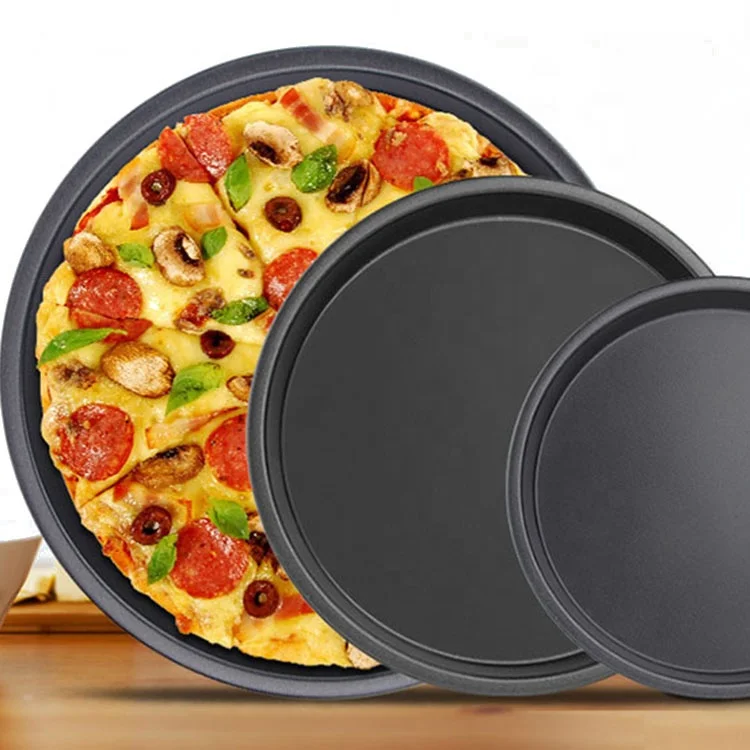 6 7 8 inch Premium Non-Stick Pizza Pan Bakeware Carbon Steel Pizza Plate Round Deep Dish Pizza Pan Tray Mold Mould Baking Tools