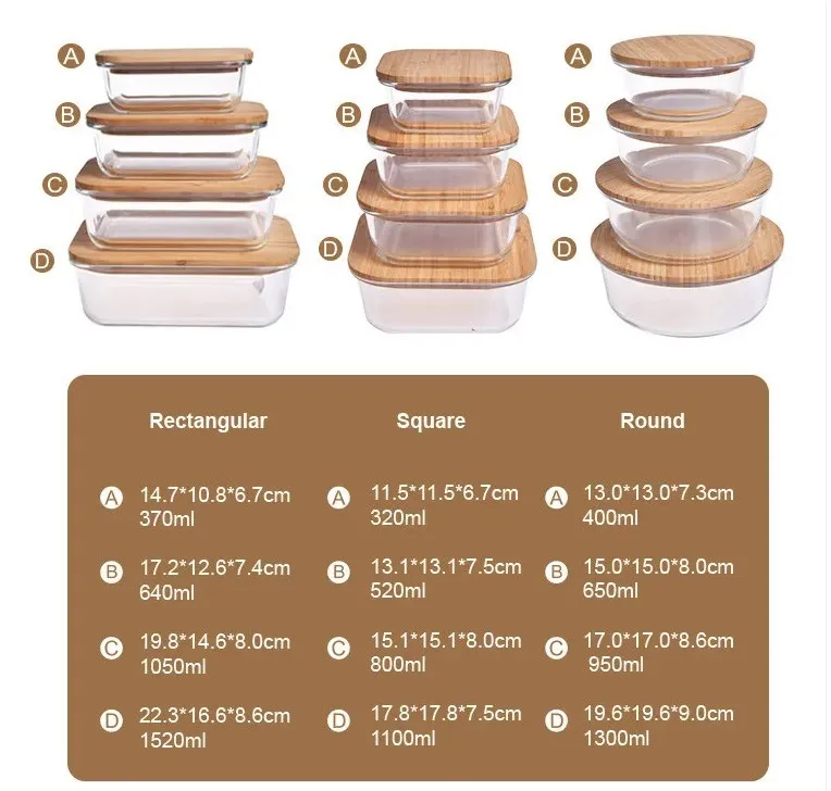 glass food storage container bamboo with eco friendly sustainable bamboo lids