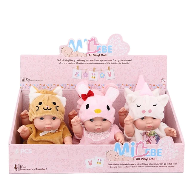 Новый товар игрушки wowtopfun куклы-Младенцы 8 дюймов полностью закрывающие тело твердая силиконовая виниловая кукла-Реборн милая кукла-животное