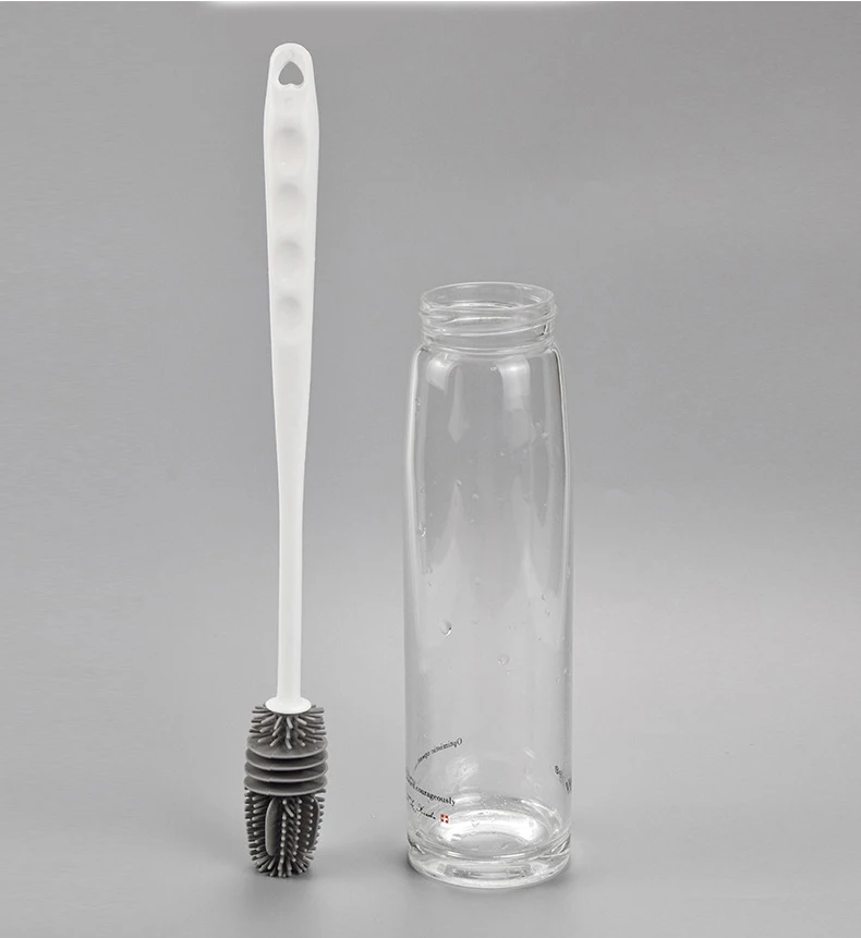 Arrival Manual Wholesale Silicone Baby Bottle Cleaning soft Brush for Baby Milk Bottle
